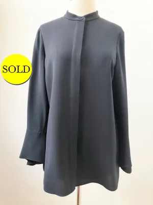 Lafayette 148 Silk Bell Sleeve Blouse Size M