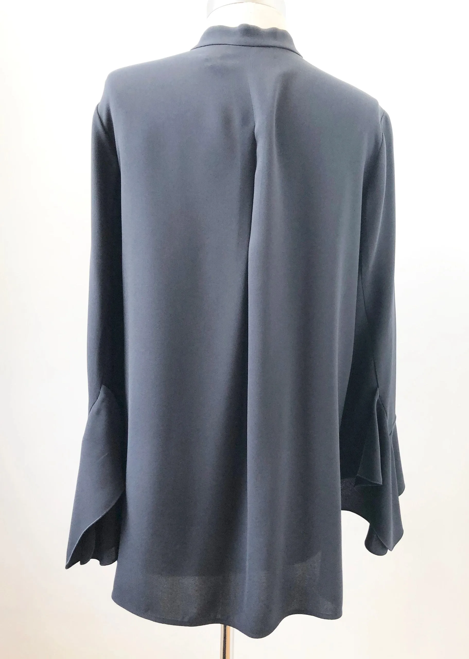 Lafayette 148 Silk Bell Sleeve Blouse Size M