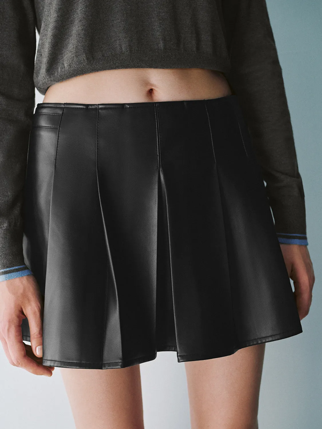 Leather A-Line Skirts
