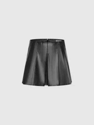 Leather A-Line Skirts