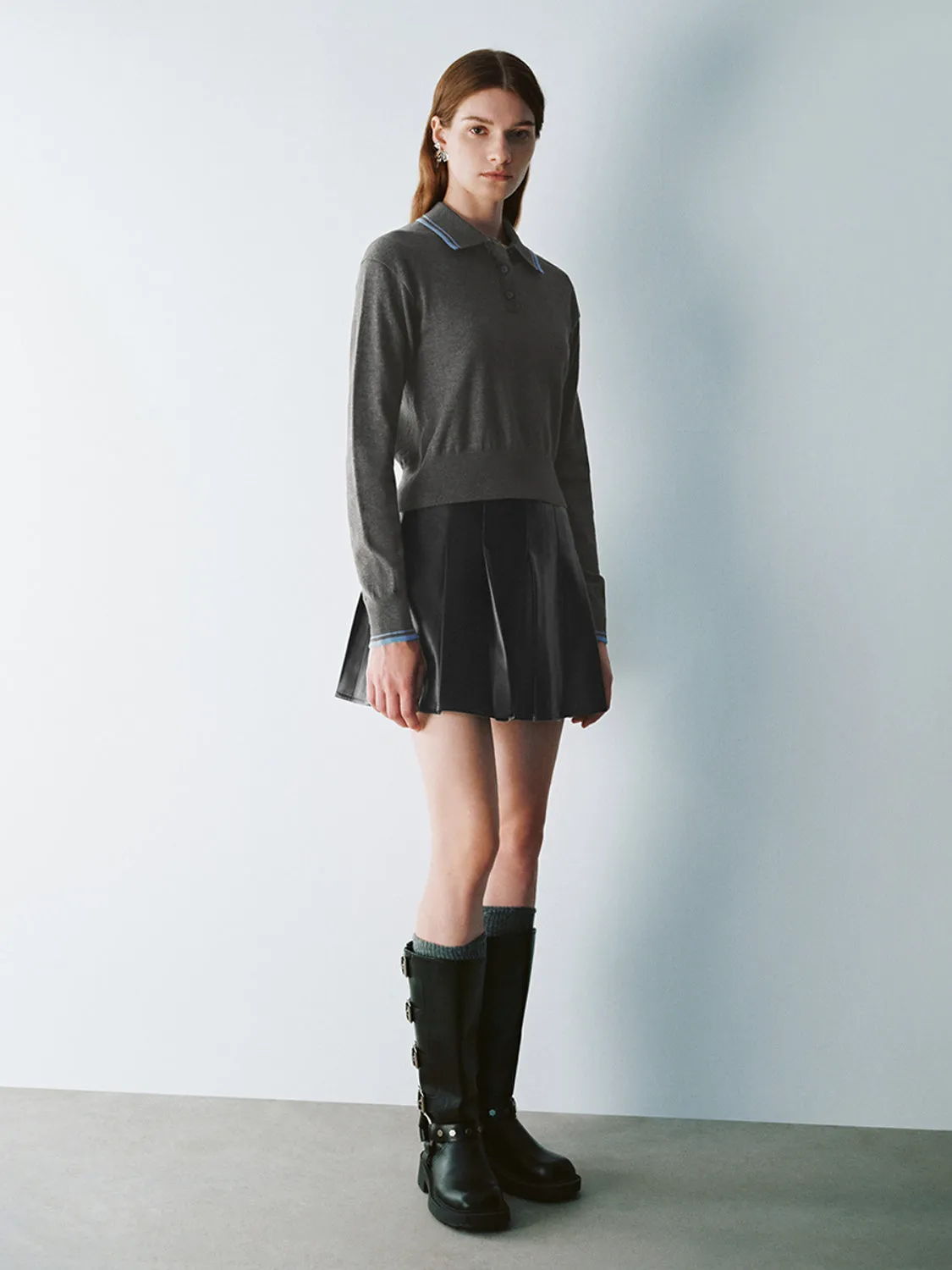Leather A-Line Skirts