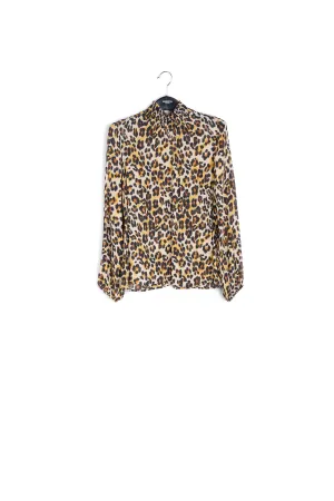 Leopard-print loose-fit top