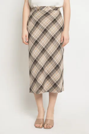 Lexi Midi Skirt in Brown