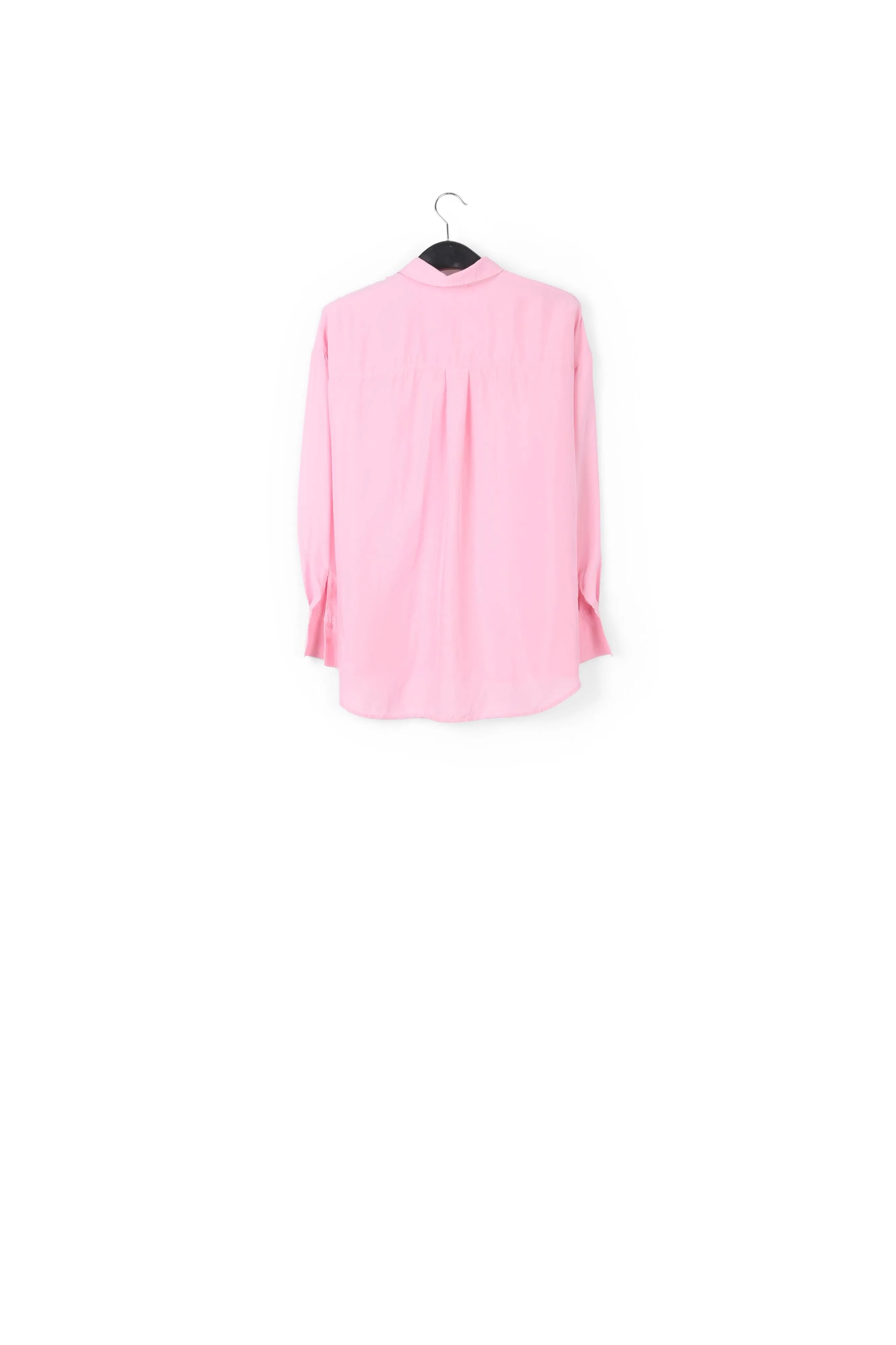 Light pink relaxed-fit silk shirt