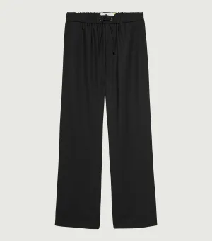 Lined Wool Work Trousers Black