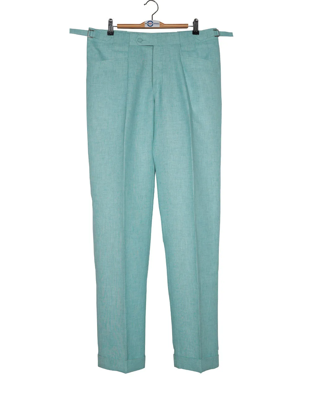 Linen Suit - 60s Fashion Mint Green Linen Suit