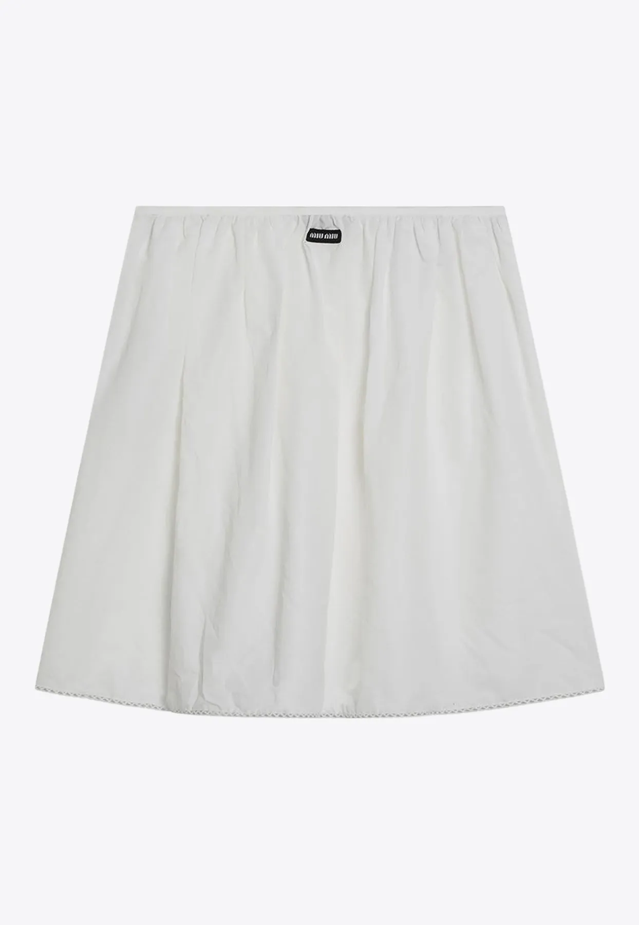Logo Patch Poplin Mini Skirt
