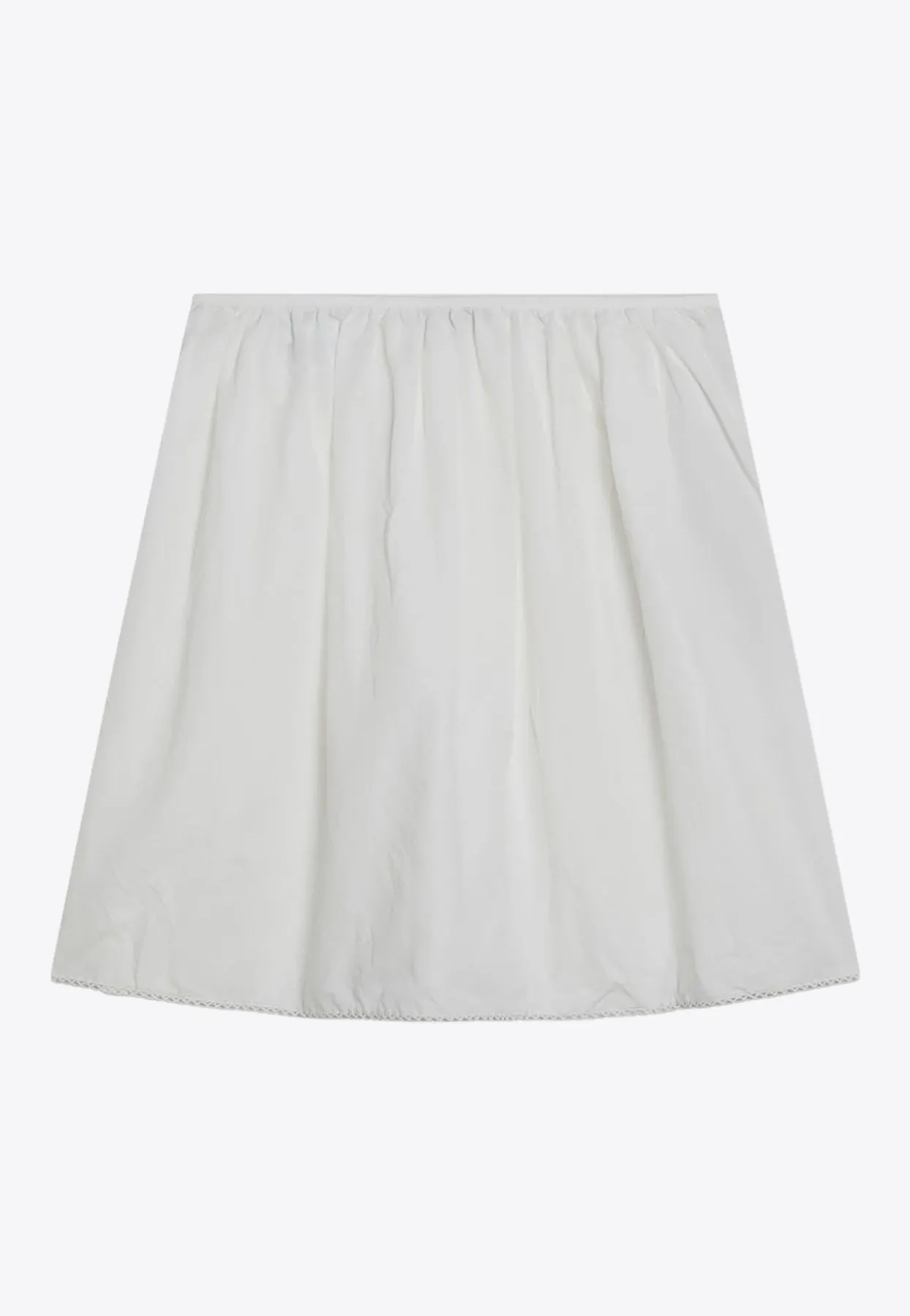 Logo Patch Poplin Mini Skirt