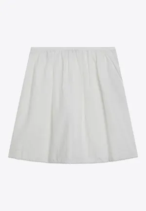 Logo Patch Poplin Mini Skirt