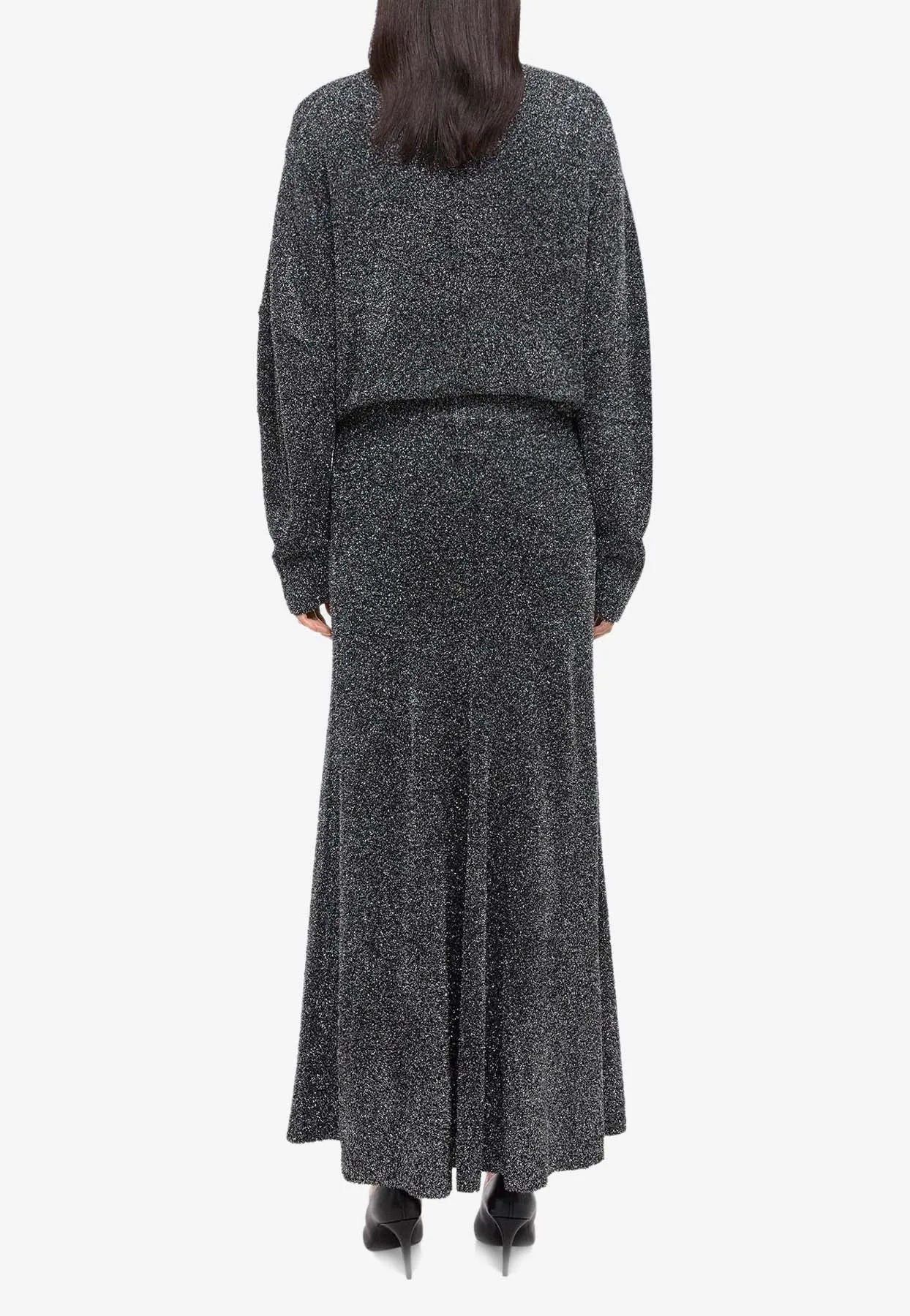 Lurex Knit Maxi Skirt
