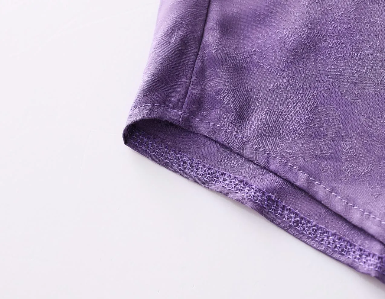 Luxurious Slinky Silk Blouse with Jacquard and Embossed Design