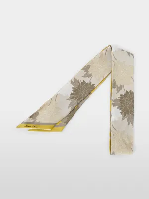 Marc Cain Sage Floral Silk tie with print