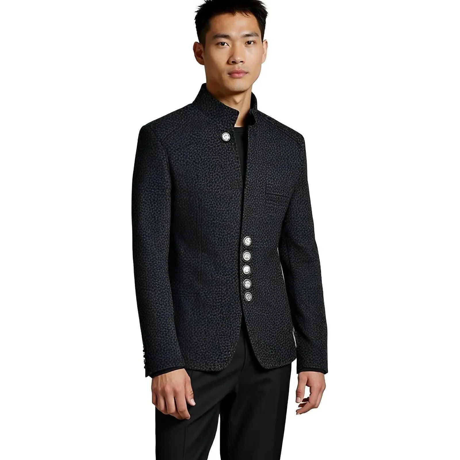Marion High-Collar Blazer