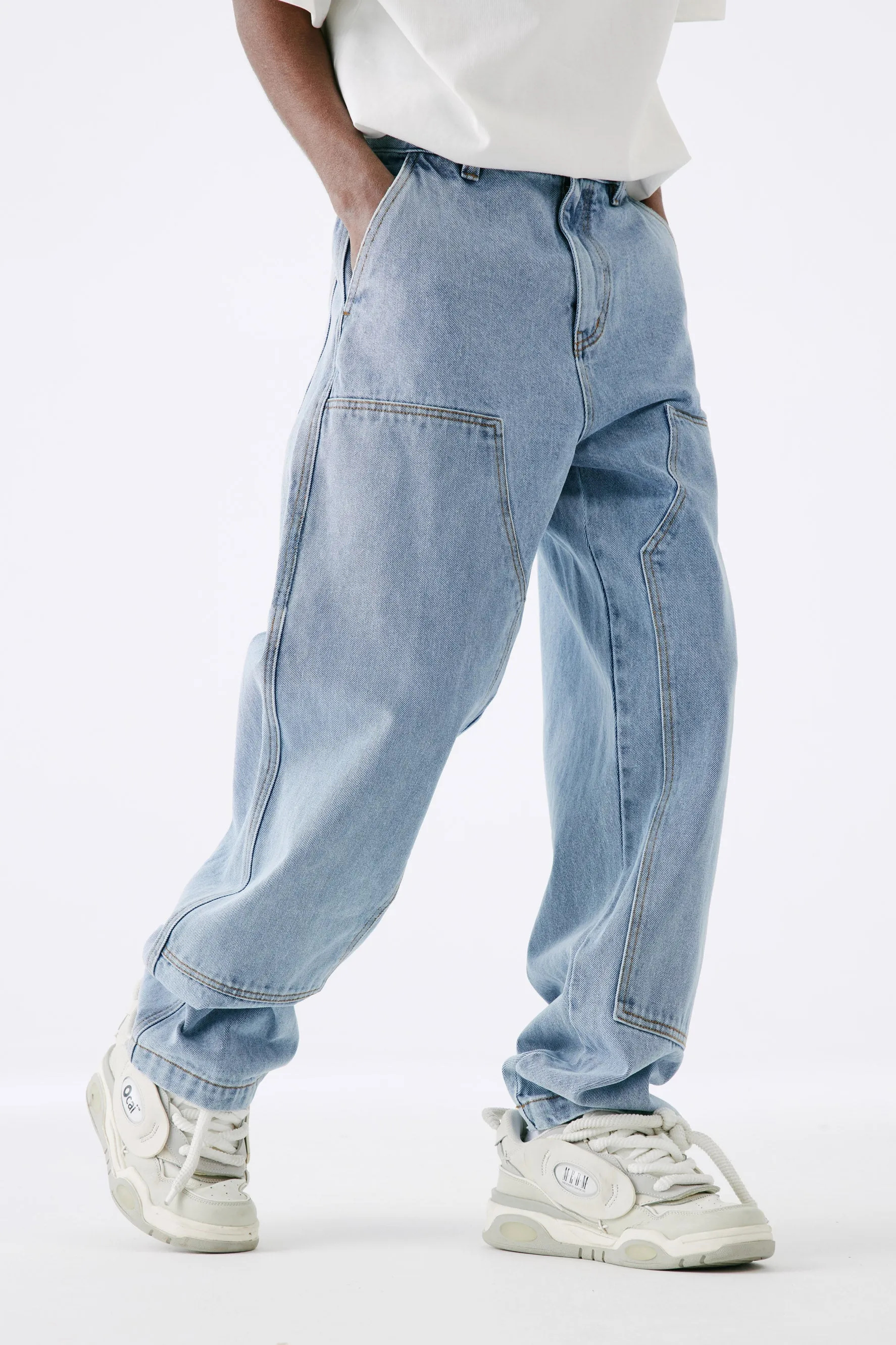 MEDM LOOSE STRAIGHT LEG PANTS
