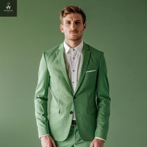 Men's Green Two-Piece Suit – Custom Made, Bespoke Wedding Suits, Tailored Formalwear for Men