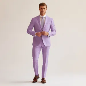 Men's Lavender Two-Piece Suit - Classic Formal Wear