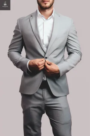 Men's Premium Grey Two-Piece Suit – Bespoke Wedding Suits, Tailored Formalwear for Men