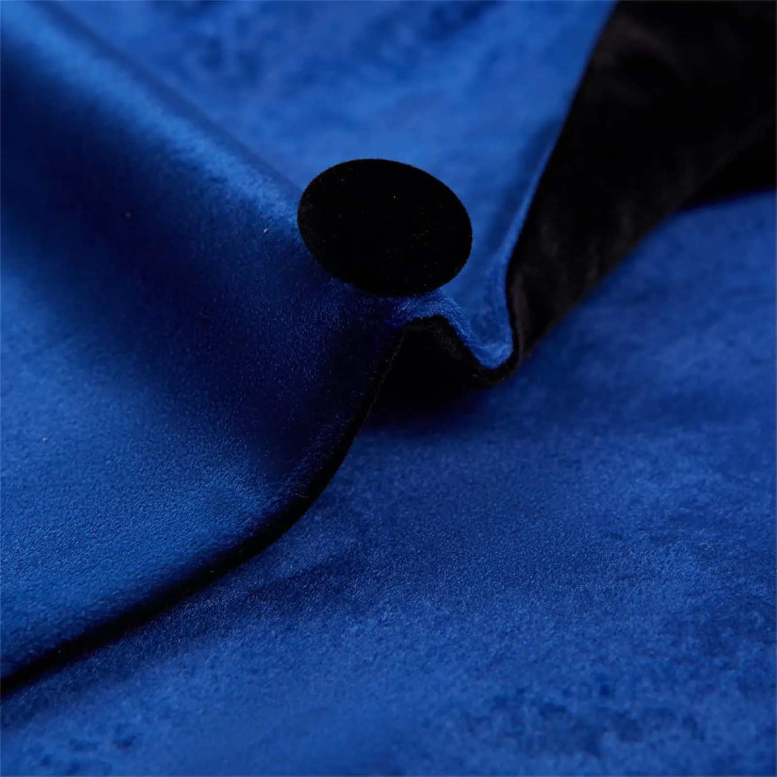 Men's Premium Velvet Blazer Jacket Slim Fit Solid Shawl Lapel Tuxedo Suit One Button Dinner Party Prom Sport Coat (Blue,X-Small)