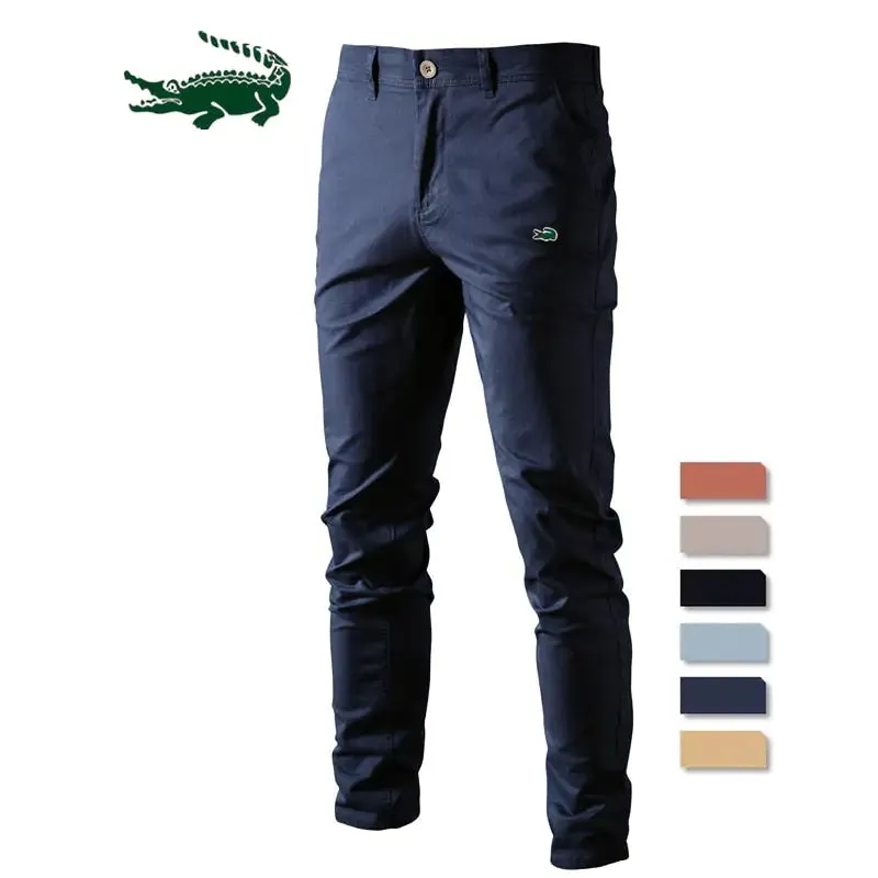 Men's Solid Color Slim Fit Pants