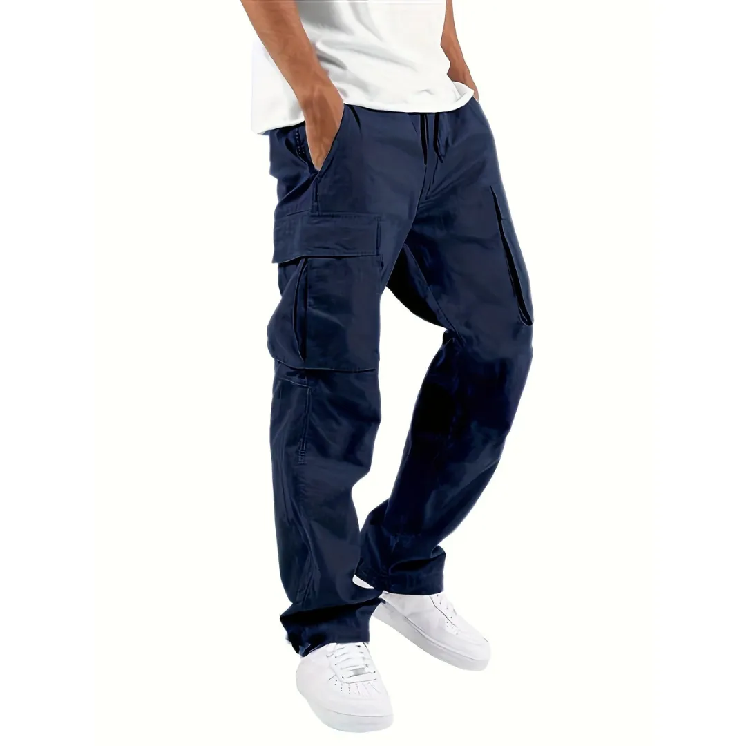 Men's Straight Cut Cargo Pants | Wide Leg