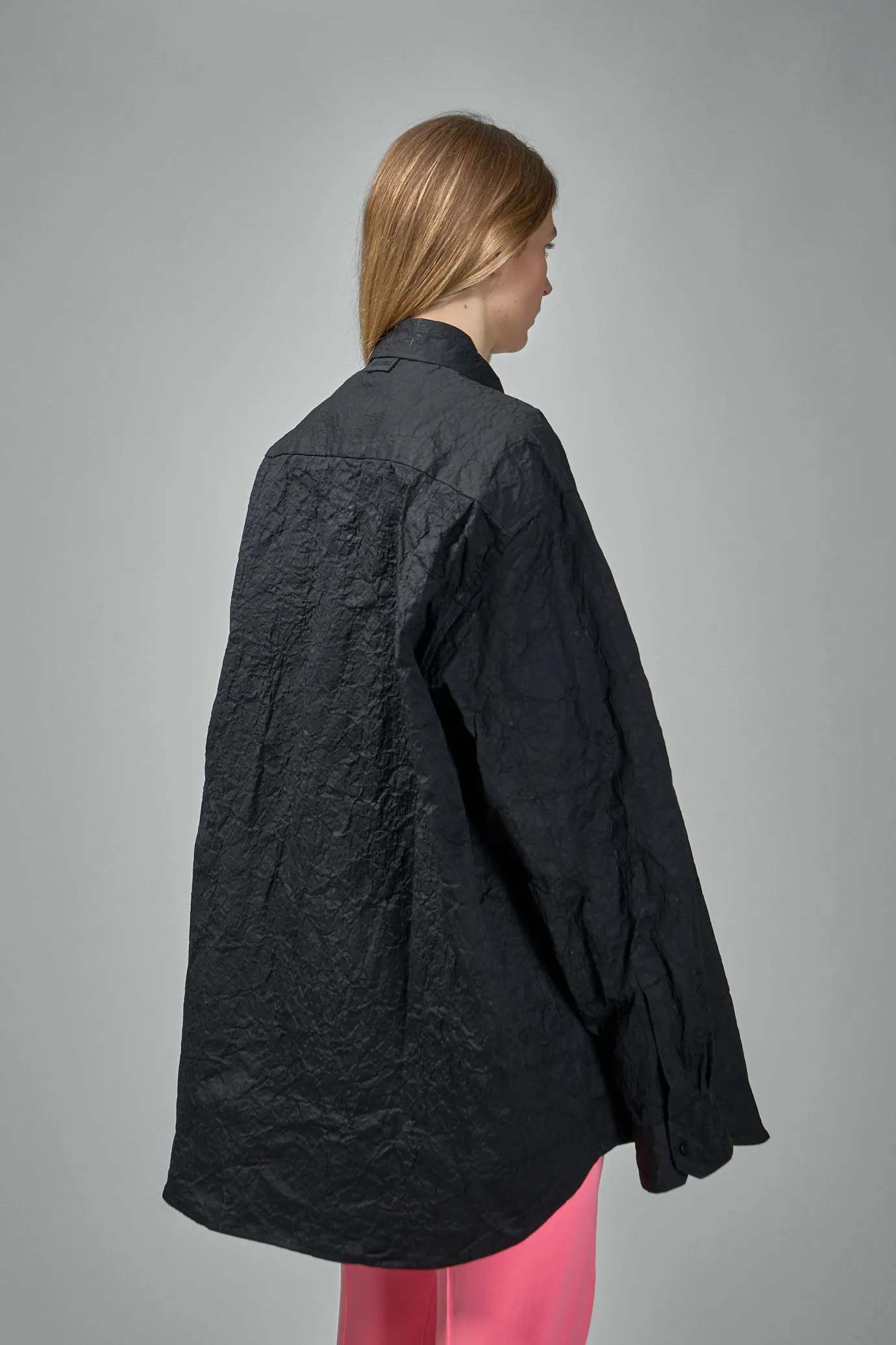 Metalized Wrinkled Allover Shirt