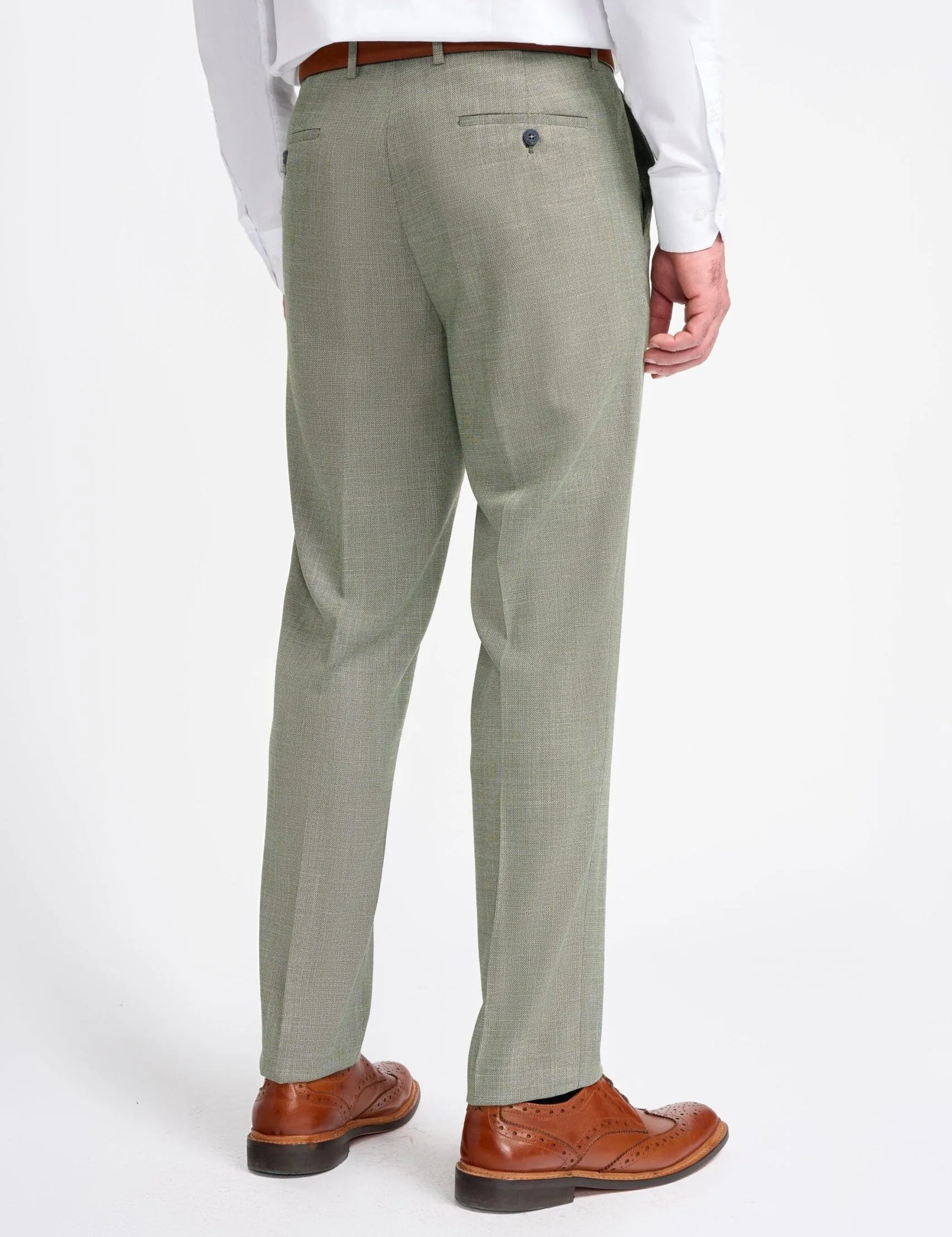 MIAMI – TAILORED FIT LINEN BLEND SAGE GREEN 3 PIECE SUIT