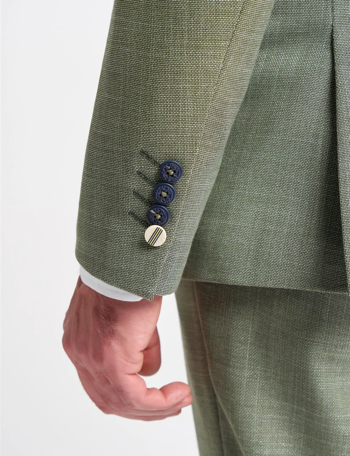 MIAMI – TAILORED FIT LINEN BLEND SAGE GREEN 3 PIECE SUIT