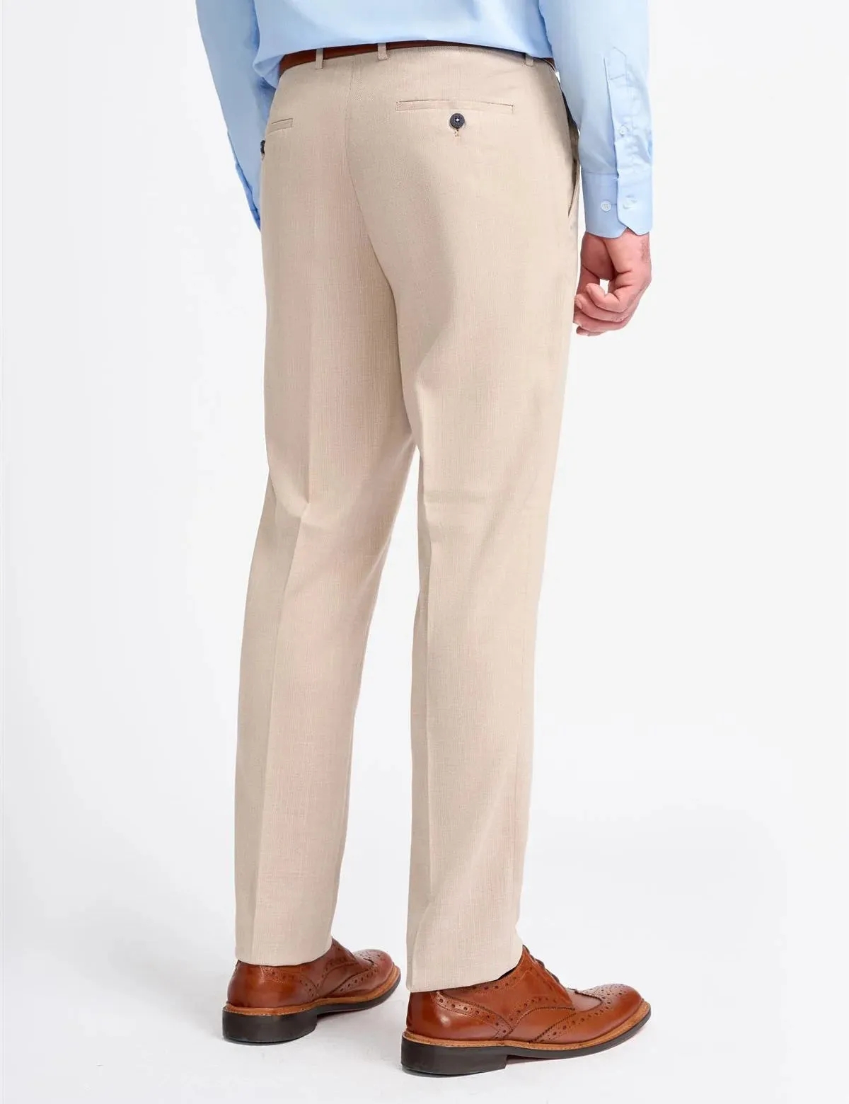 MIAMI – TAILORED FIT LINEN BLEND STONE 3 PIECE SUIT