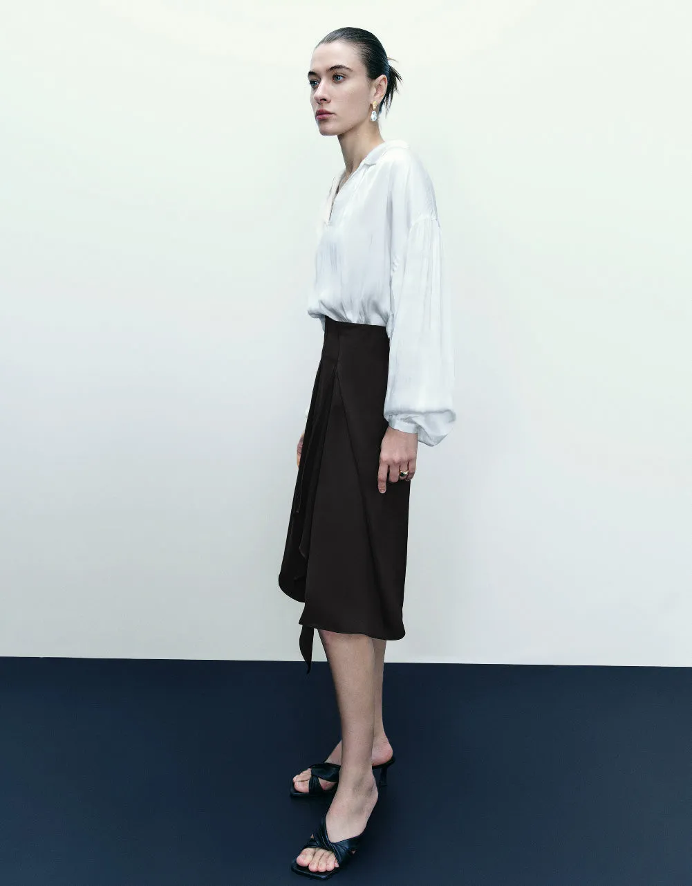 Midi A-Line Skirt
