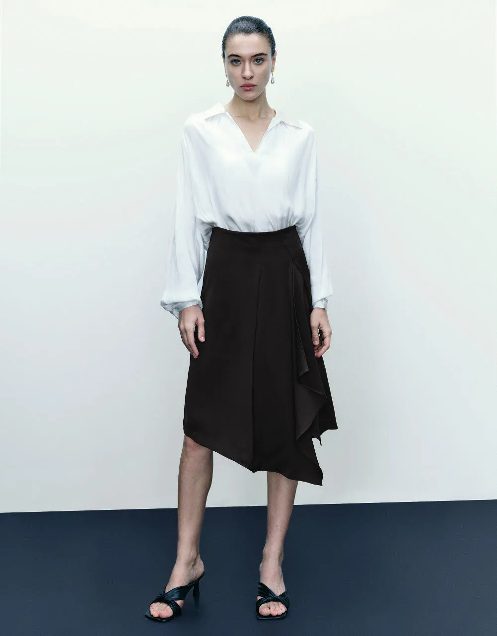 Midi A-Line Skirt