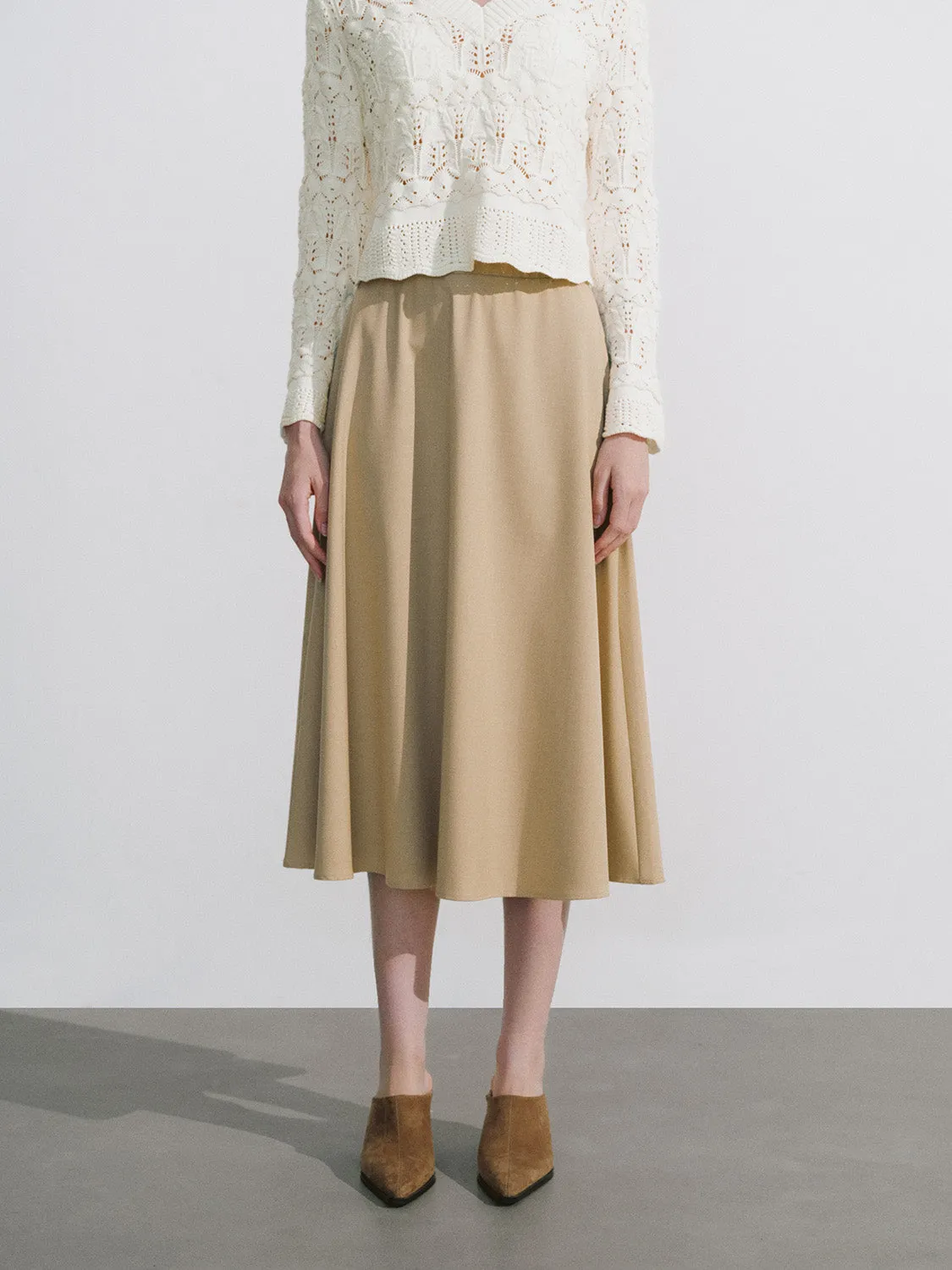 Midi A-Line Skirt