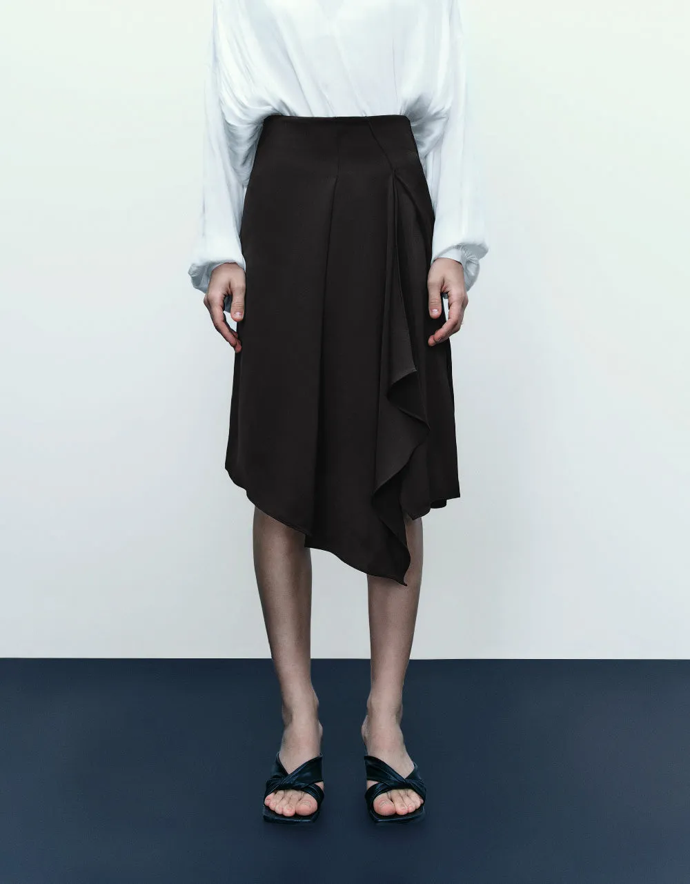 Midi A-Line Skirt