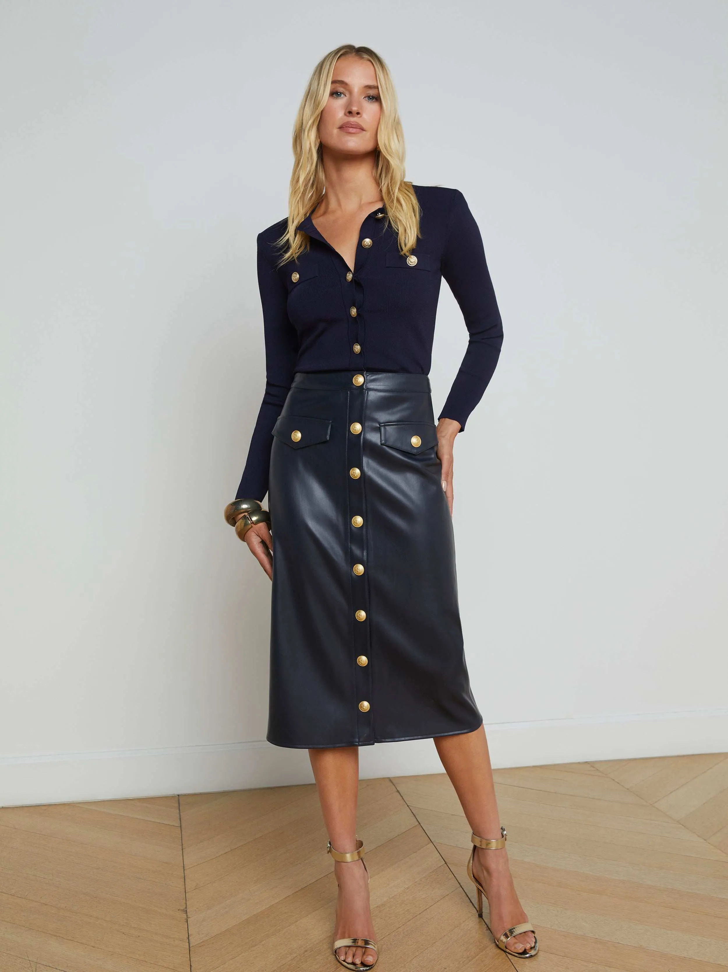 Milann Vegan Leather Skirt