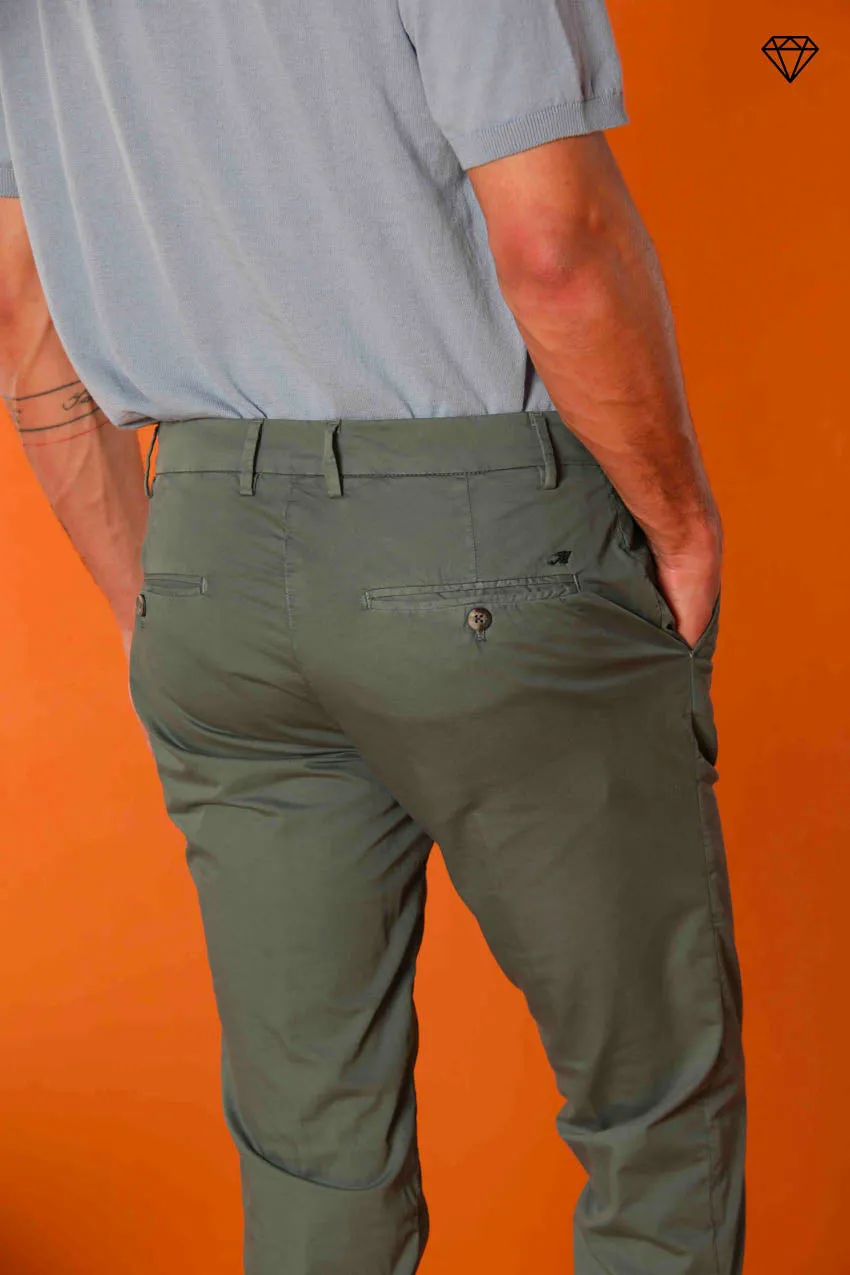 Milano men's chino pants in pima cotton extra slim fit ①