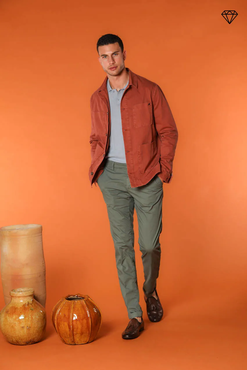 Milano men's chino pants in pima cotton extra slim fit ①