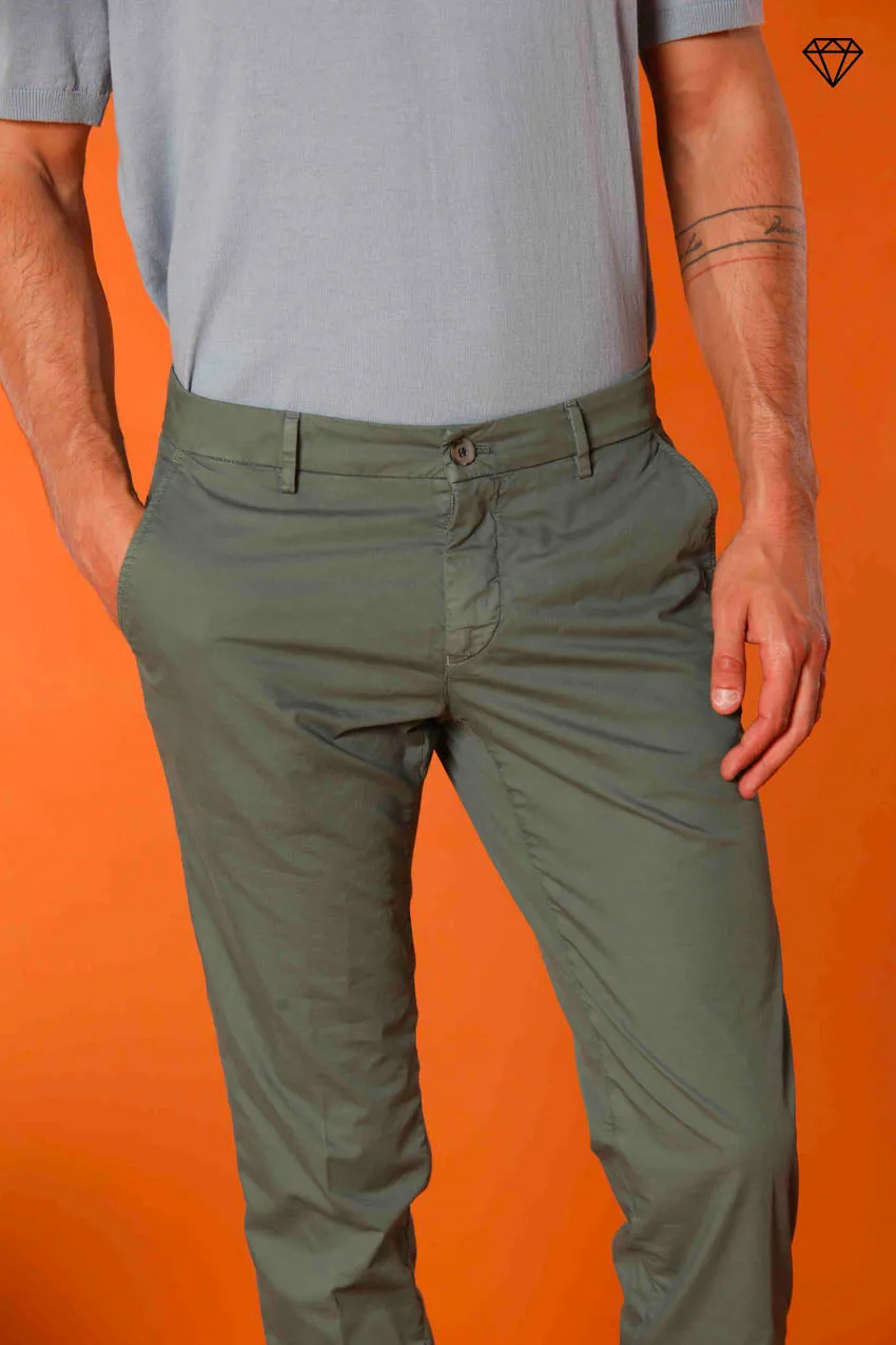 Milano men's chino pants in pima cotton extra slim fit ①