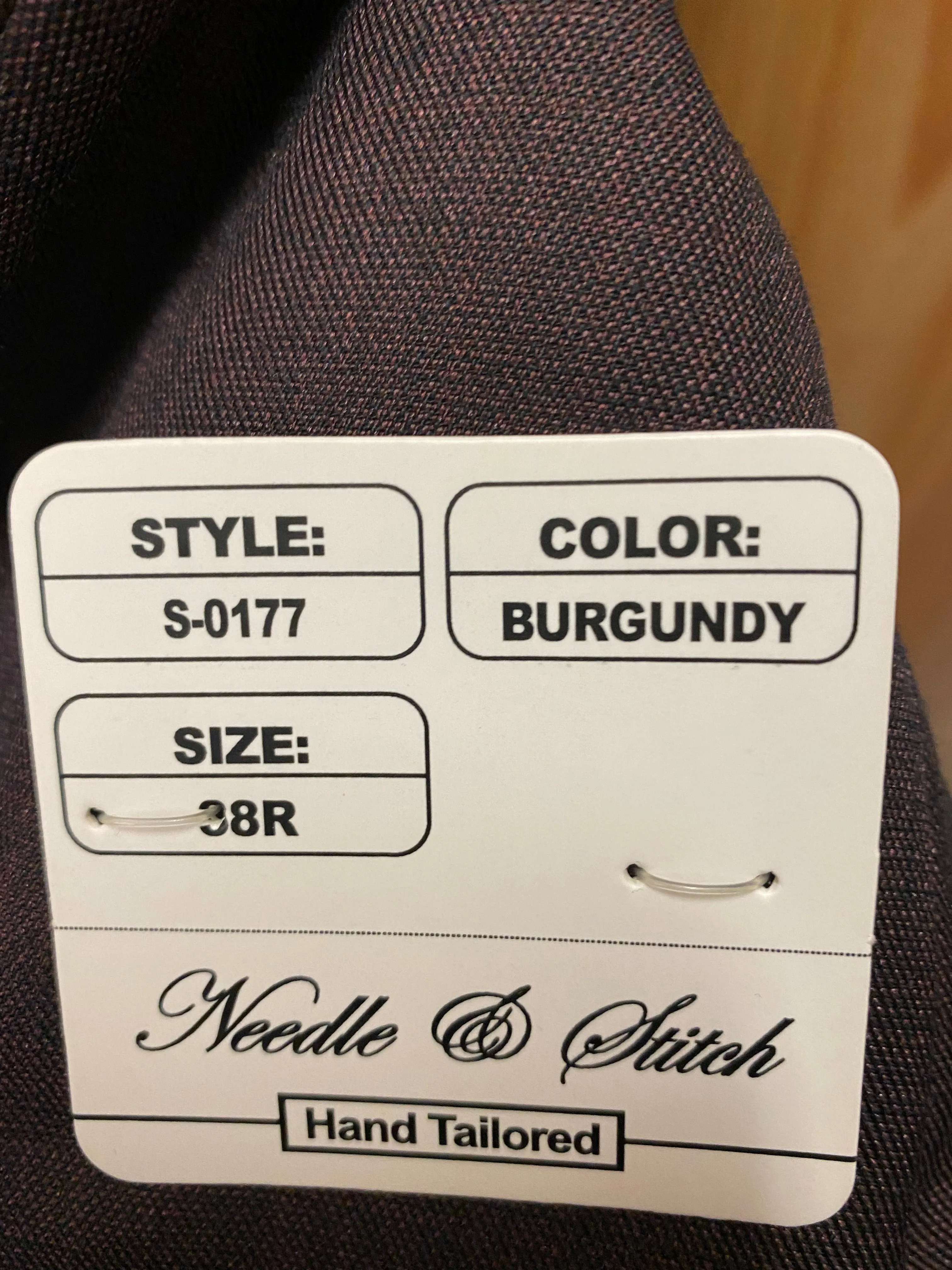 Needle & Stitch Burgundy Wool Blend 2-Piece Suit 38R