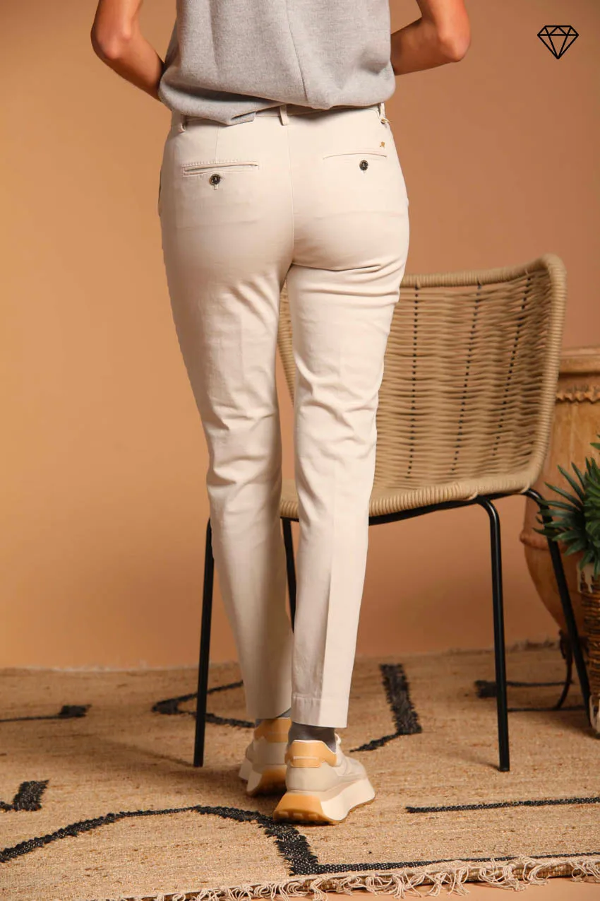New York Slim women's chino pants in satin slim fit ①