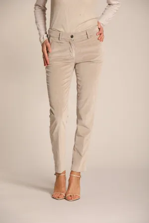 New York Slim women's chino pants in velvet corduroy slim fit 