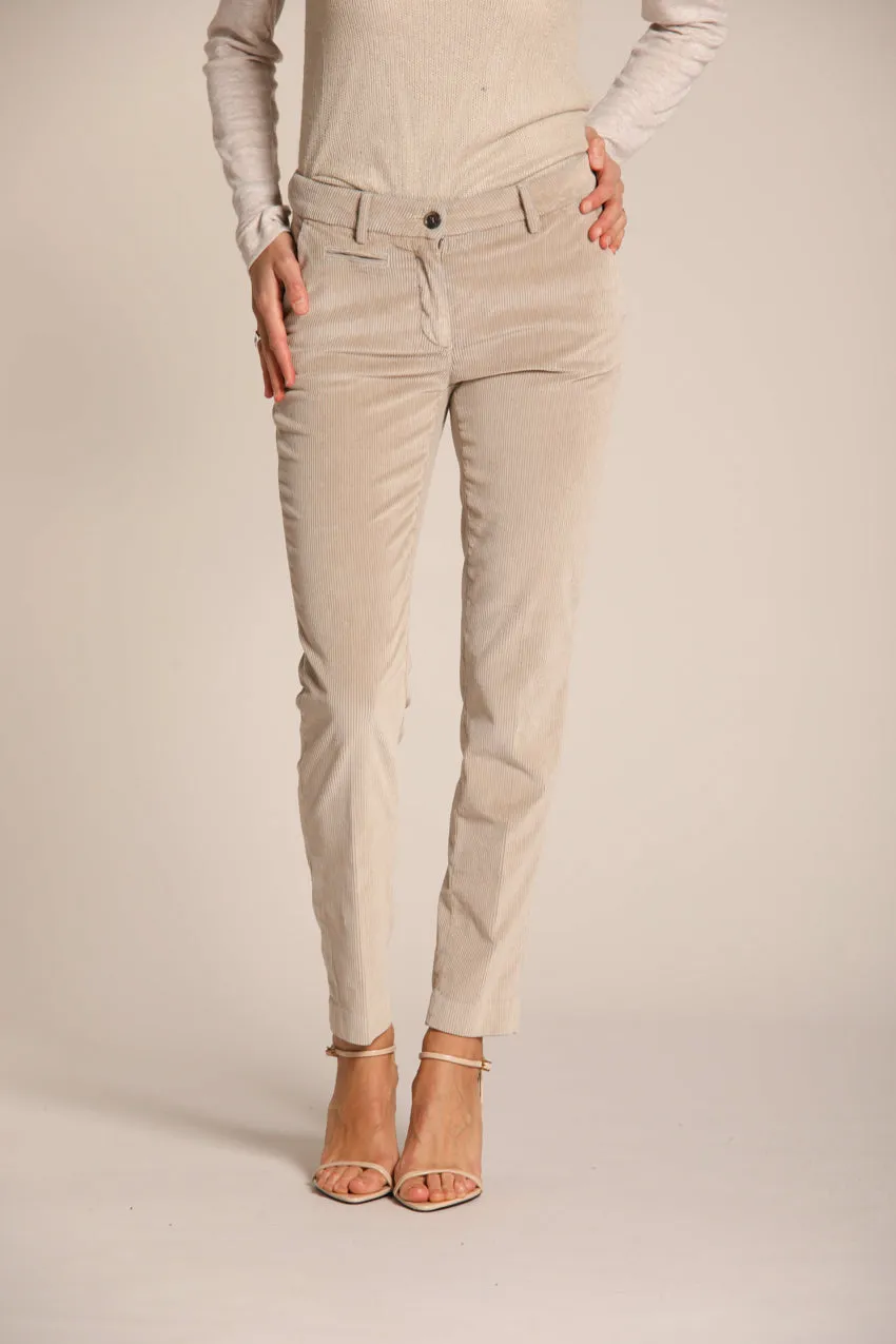 New York Slim women's chino pants in velvet corduroy slim fit 