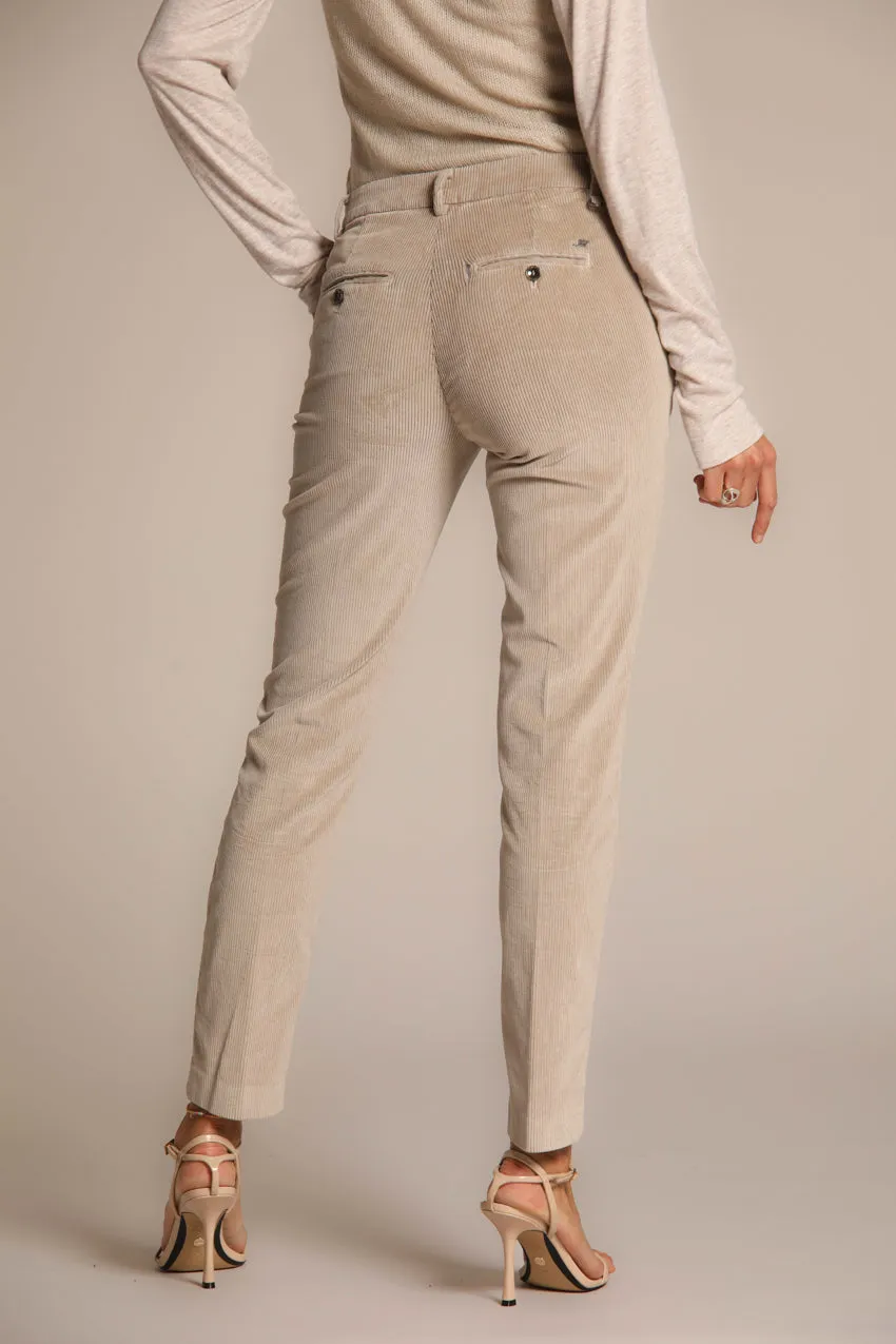 New York Slim women's chino pants in velvet corduroy slim fit 