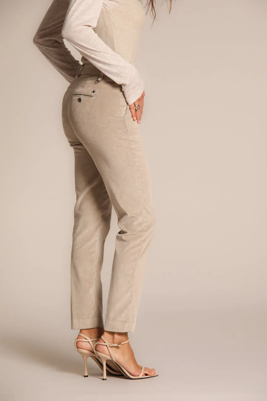 New York Slim women's chino pants in velvet corduroy slim fit 