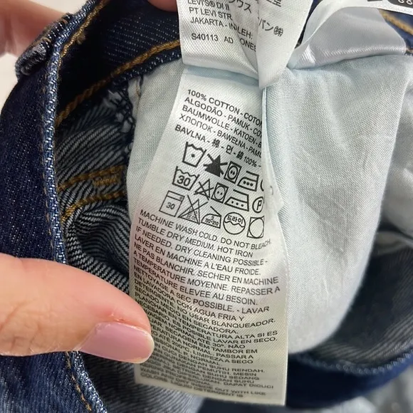 NWT Levi’s Dad Fit Straight Leg Capri Blue Jeans Womens Size 28 Mid Rise Pants