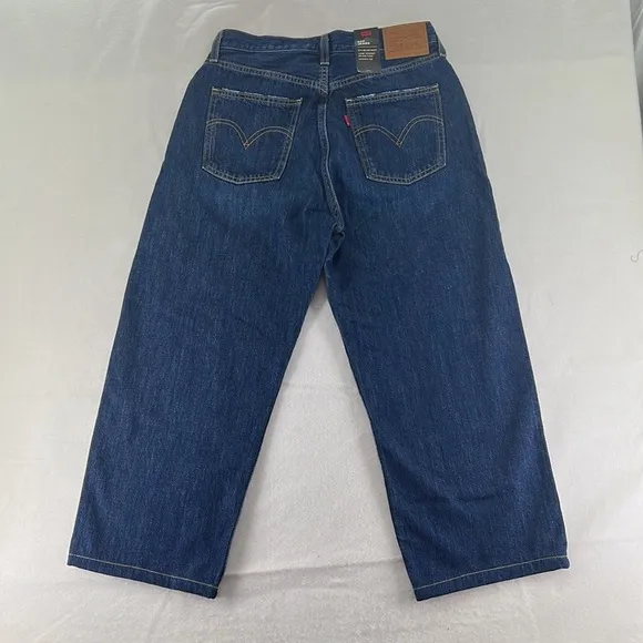 NWT Levi’s Dad Fit Straight Leg Capri Blue Jeans Womens Size 28 Mid Rise Pants