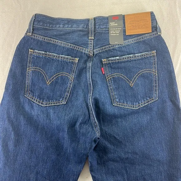 NWT Levi’s Dad Fit Straight Leg Capri Blue Jeans Womens Size 28 Mid Rise Pants