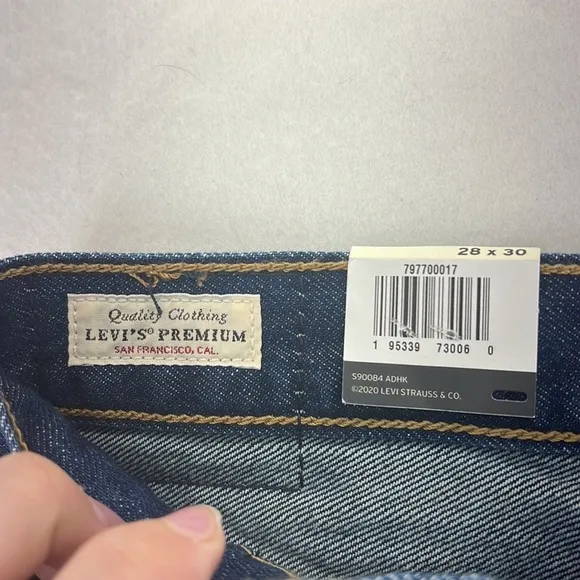 NWT Levi’s Dad Fit Straight Leg Capri Blue Jeans Womens Size 28 Mid Rise Pants