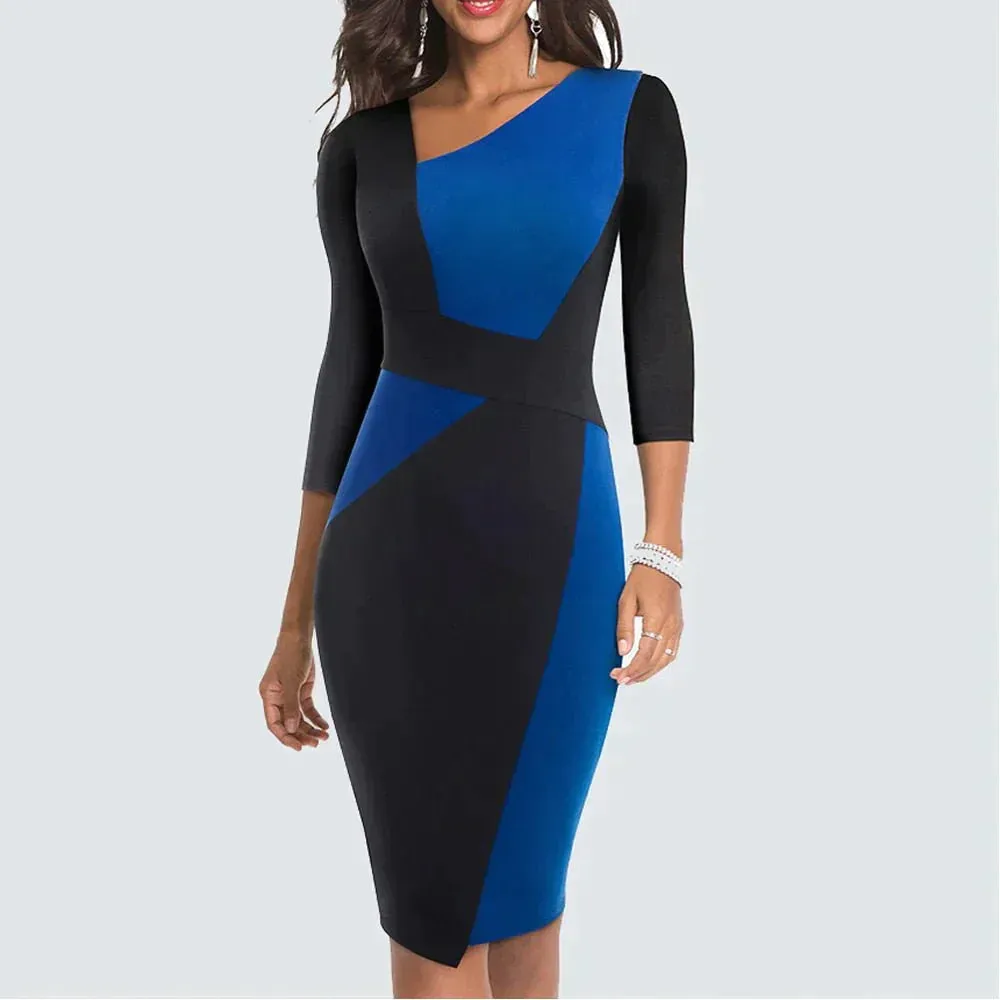 Olga® | Patchwork Pencil Dress