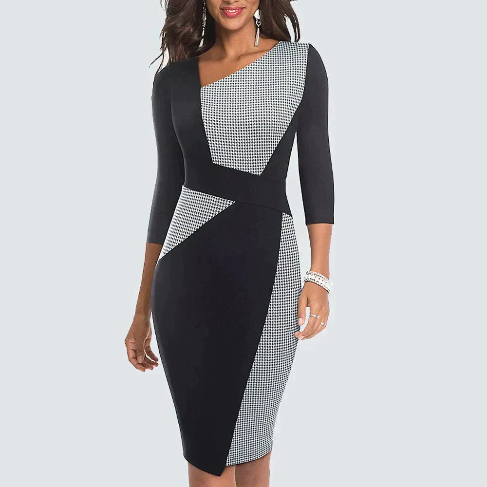 Olga® | Patchwork Pencil Dress
