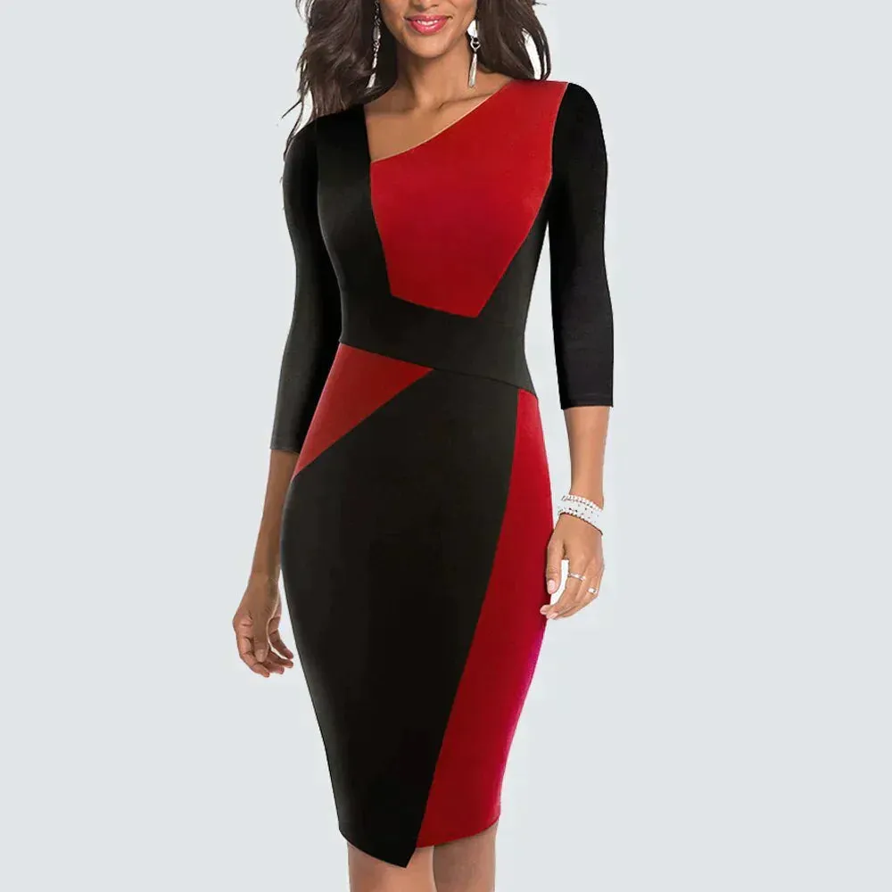 Olga® | Patchwork Pencil Dress