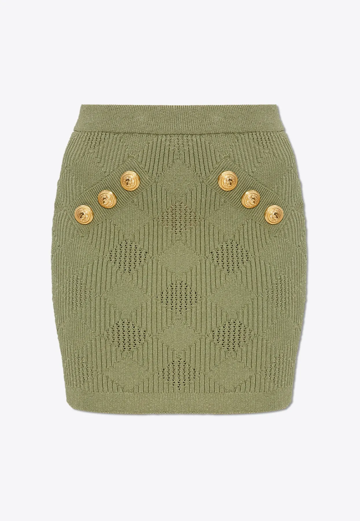 Openwork Knit Mini Skirt
